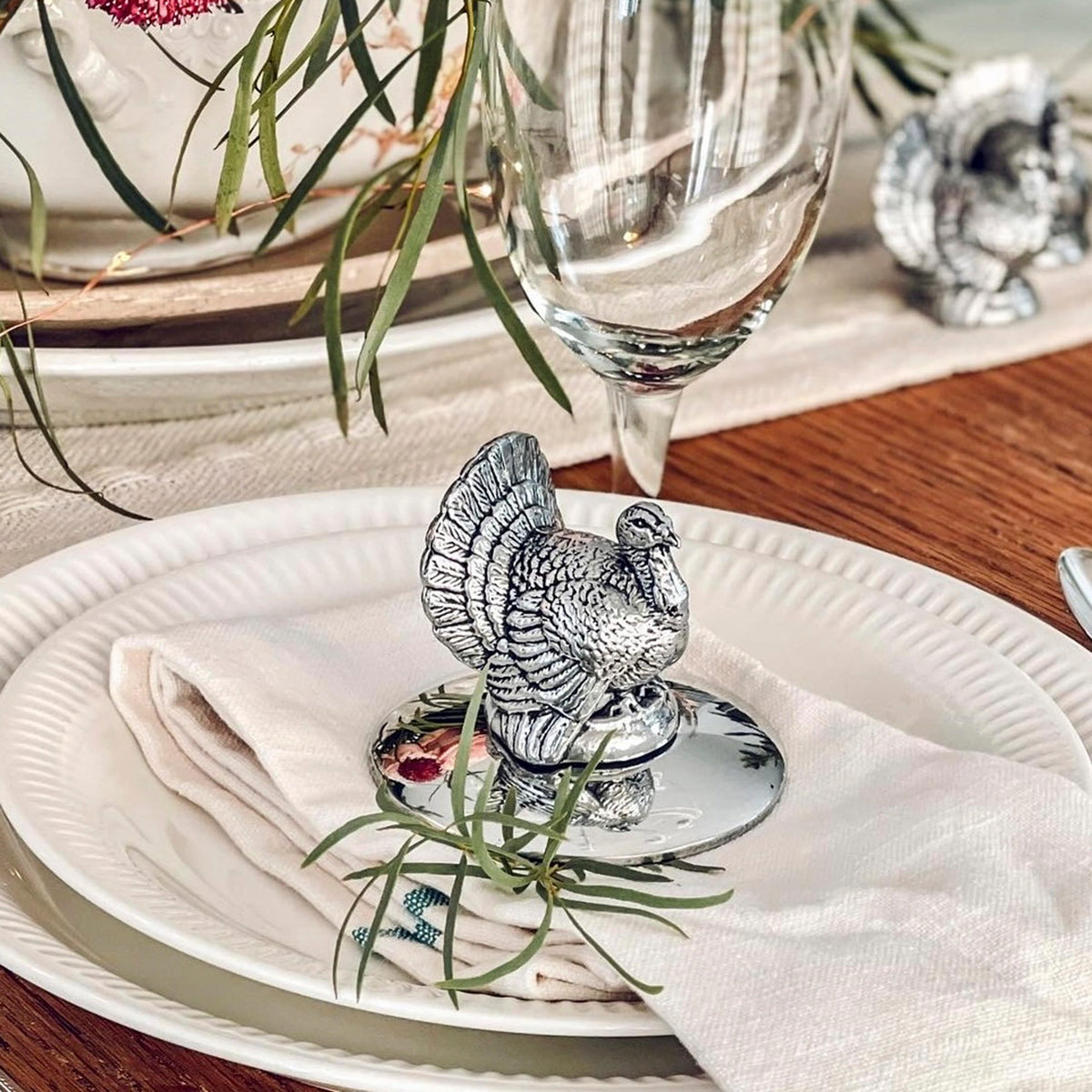 Arthur Court Game Birds Turkey Napkin Weight