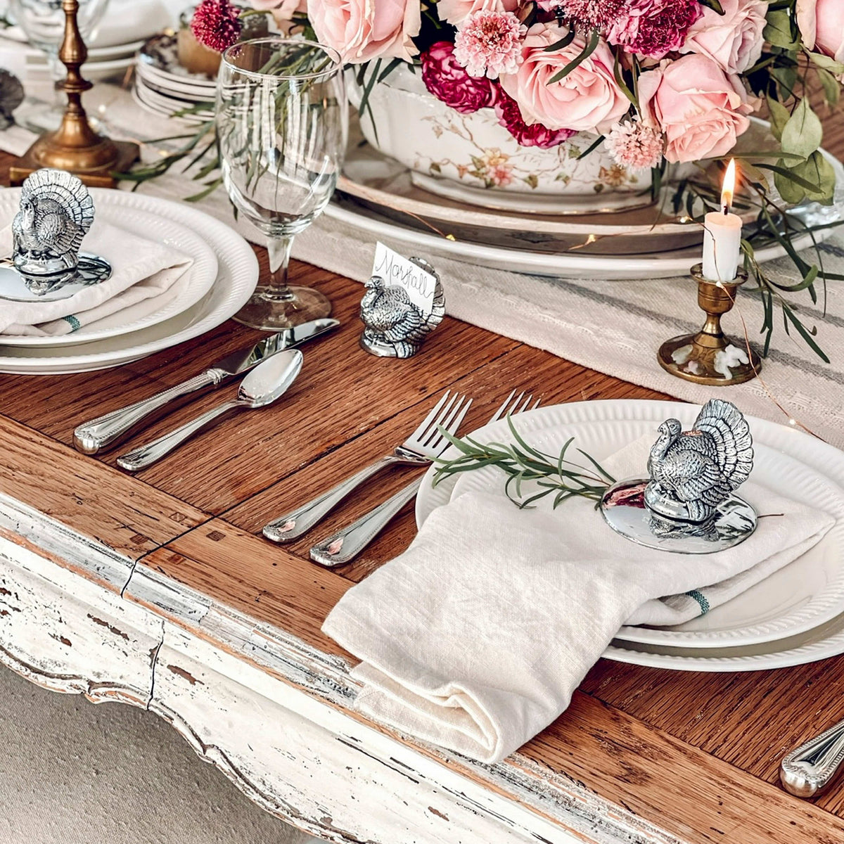 Arthur Court Game Birds Turkey Napkin Weight