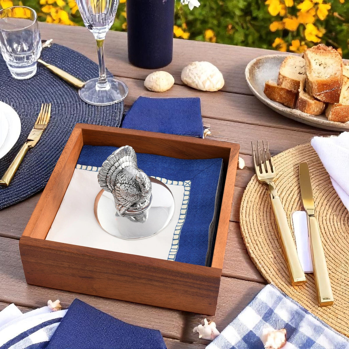 Arthur Court Game Birds Turkey Napkin Weight