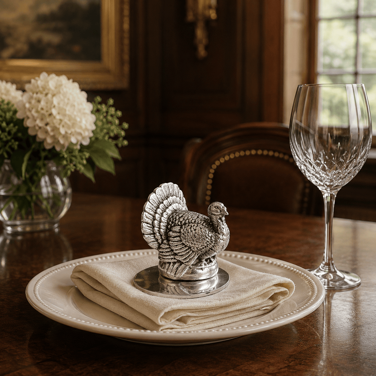 Arthur Court Game Birds Turkey Napkin Weight