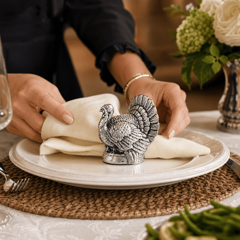 Arthur Court Game Birds Turkey Napkin Weight