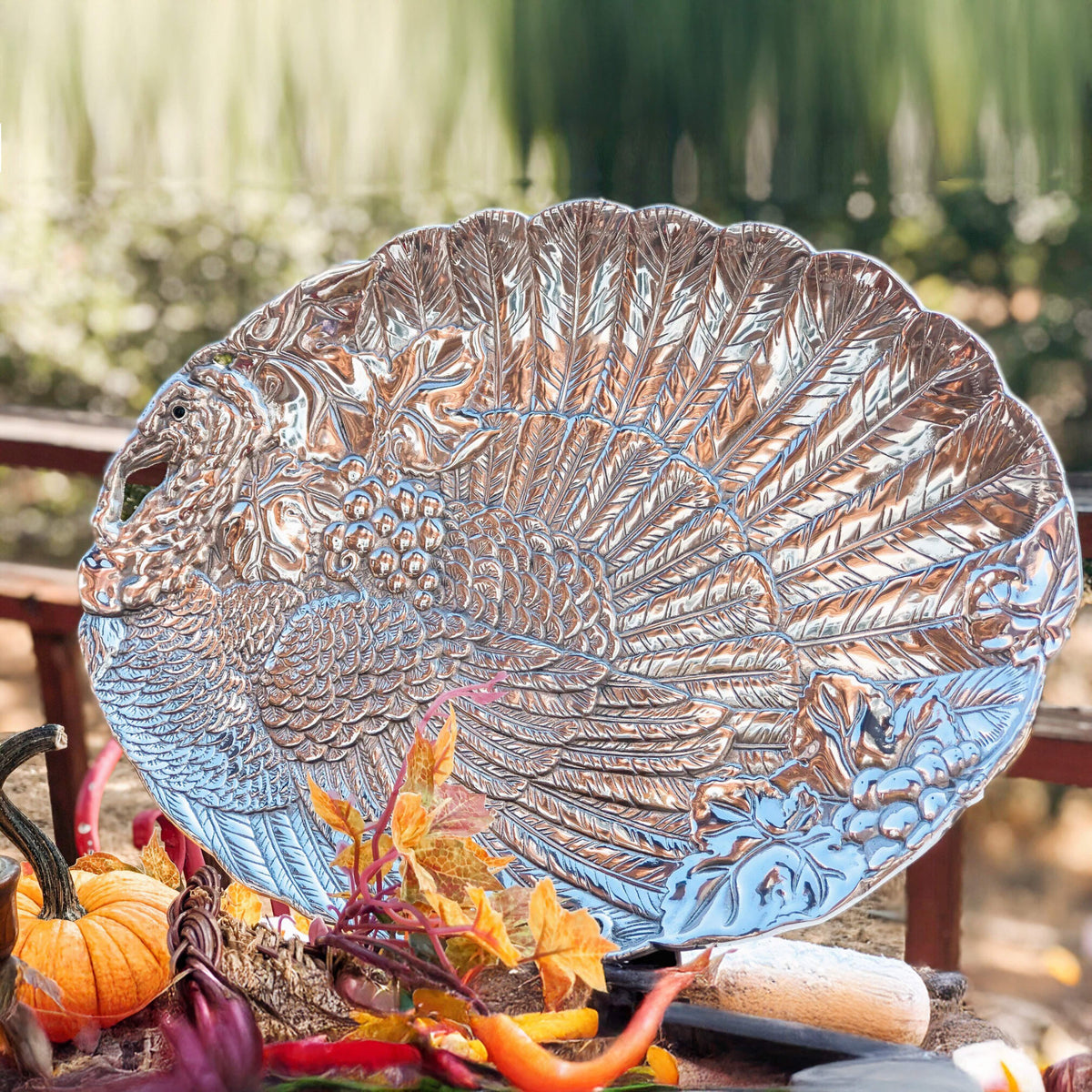 Arthur Court Game Birds Turkey Oval Platter