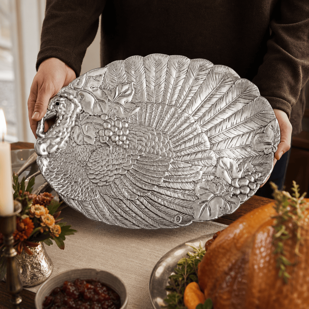 Arthur Court Game Birds Turkey Oval Platter