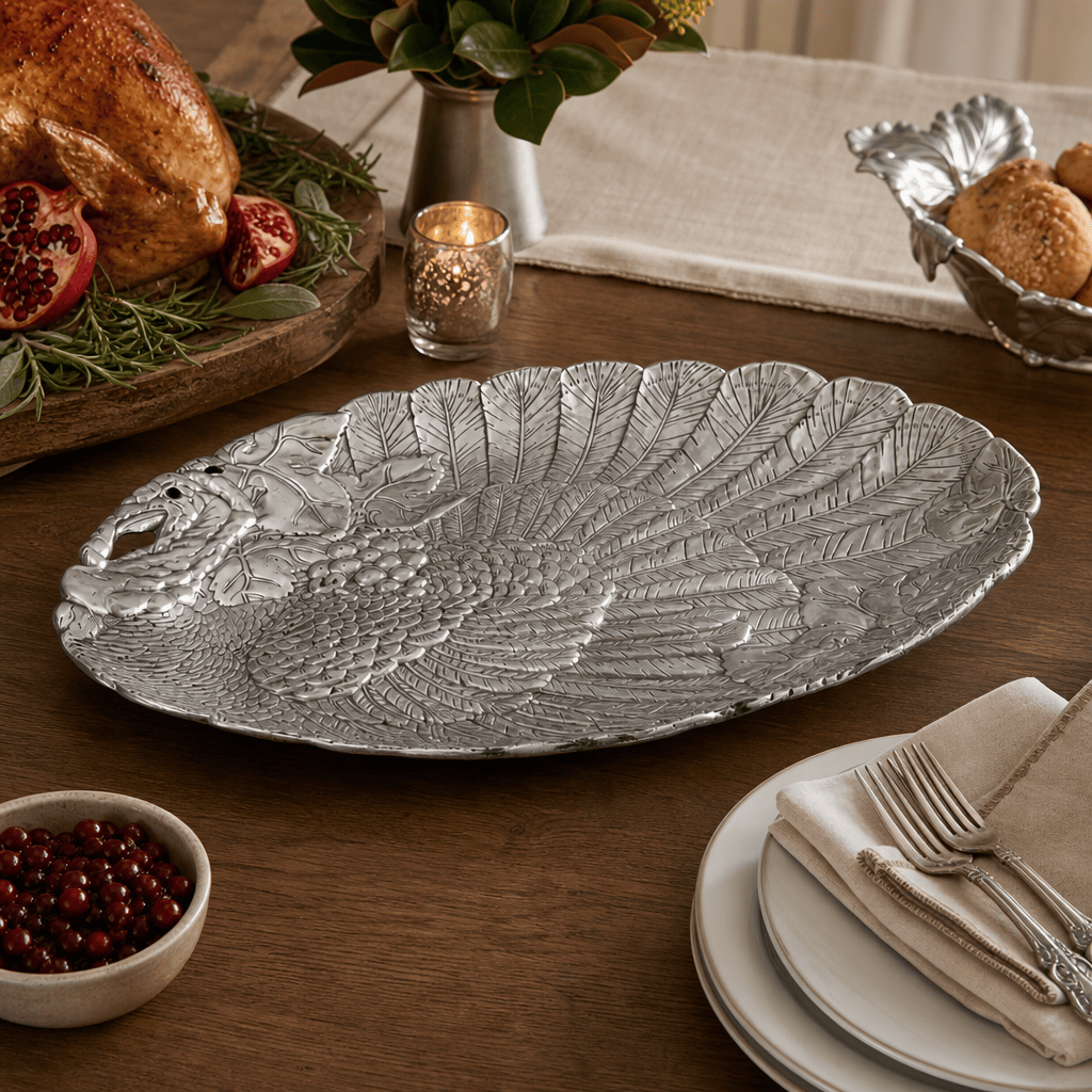 Arthur Court Game Birds Turkey Oval Platter