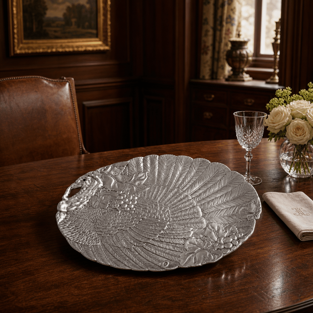 Arthur Court Game Birds Turkey Oval Platter