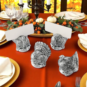 Arthur Court Game Birds Turkey Placecard Holder (Set of 4)