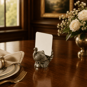 Arthur Court Game Birds Turkey Placecard Holder (Set of 4)