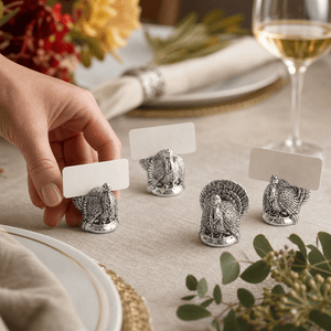 Arthur Court Game Birds Turkey Placecard Holder (Set of 4)