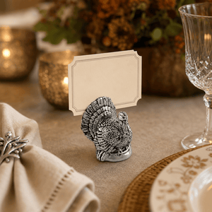 Arthur Court Game Birds Turkey Placecard Holder (Set of 4)