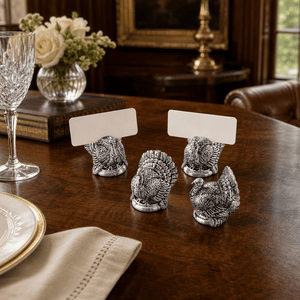Arthur Court Game Birds Turkey Placecard Holder (Set of 4)