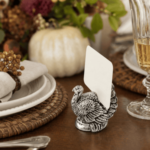 Arthur Court Game Birds Turkey Placecard Holder (Set of 4)