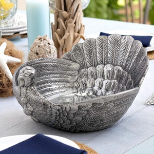 Arthur Court Game Birds Turkey Salad Serving Bowl
