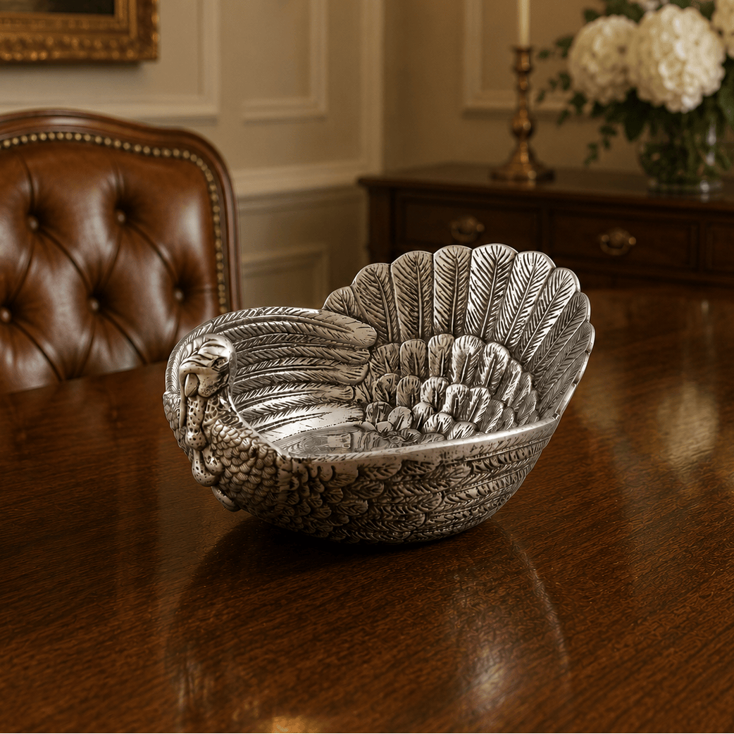 Arthur Court Game Birds Turkey Salad Serving Bowl