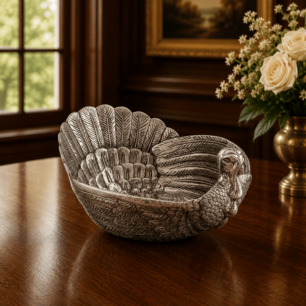 Arthur Court Game Birds Turkey Salad Serving Bowl