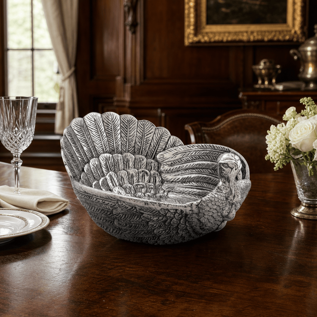 Arthur Court Game Birds Turkey Salad Serving Bowl