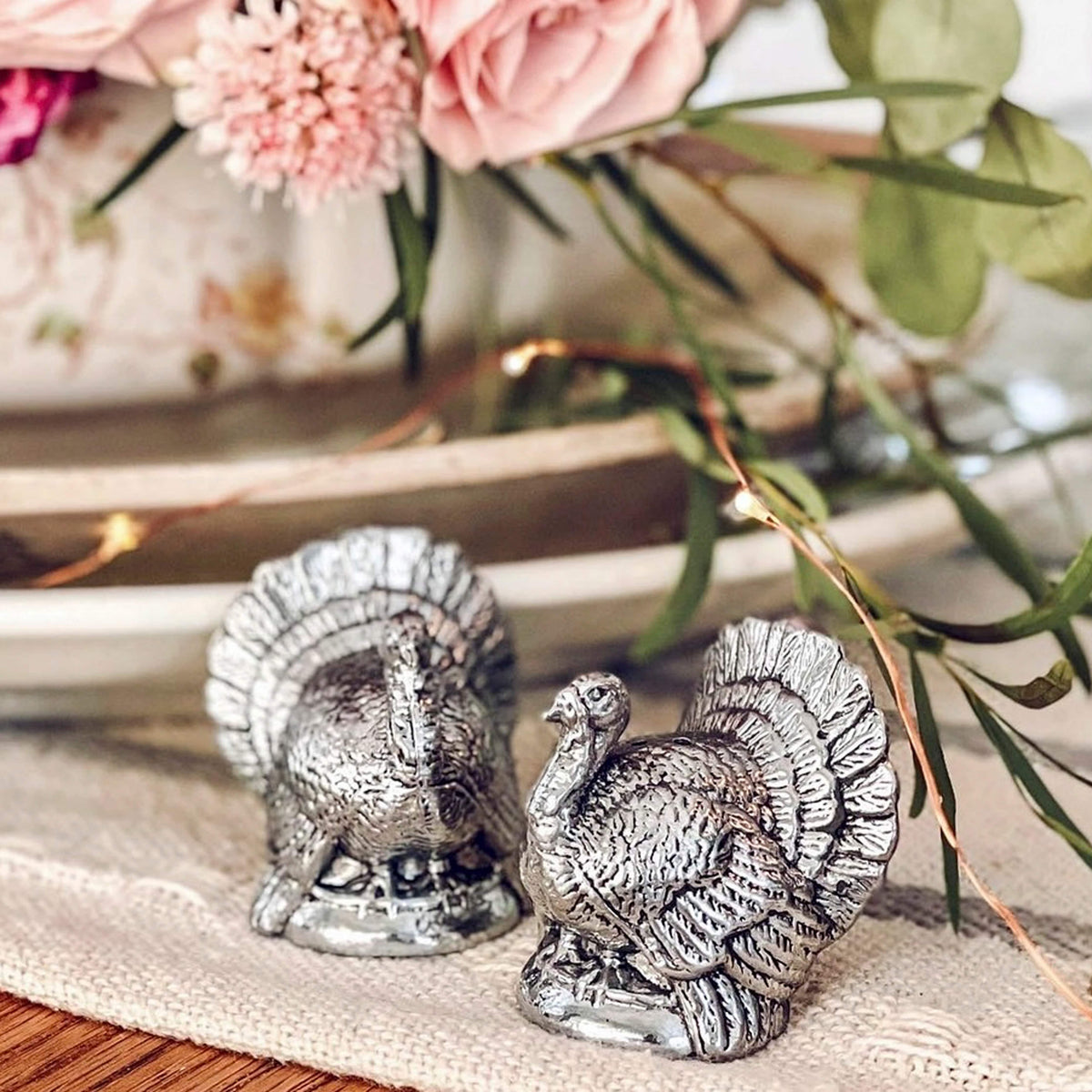 Arthur Court Game Birds Turkey Salt and Pepper Shaker