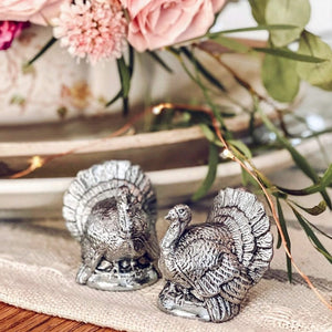 Arthur Court Game Birds Turkey Salt and Pepper Shaker