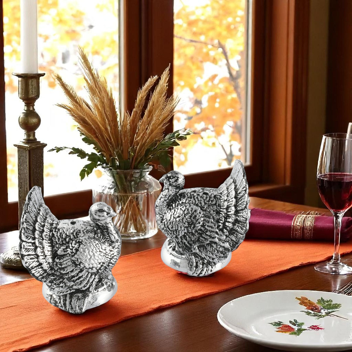 Arthur Court Game Birds Turkey Salt and Pepper Shaker