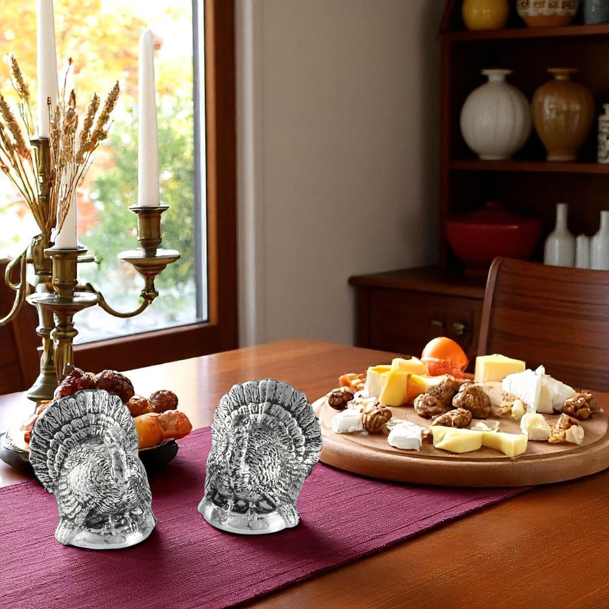 Arthur Court Game Birds Turkey Salt and Pepper Shaker