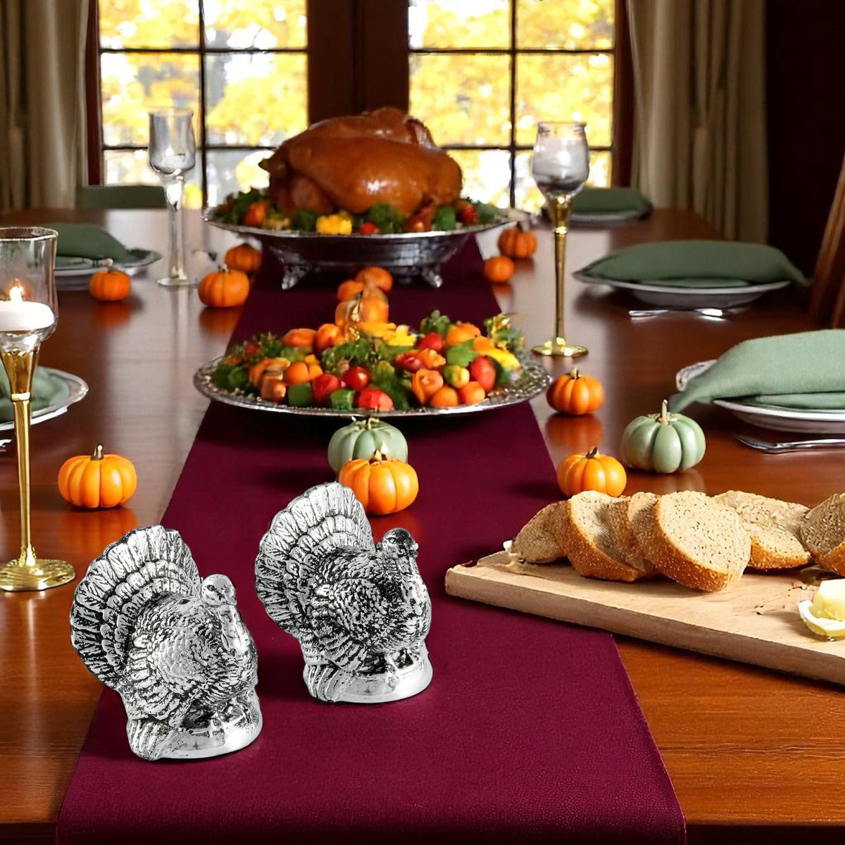 Arthur Court Game Birds Turkey Salt and Pepper Shaker