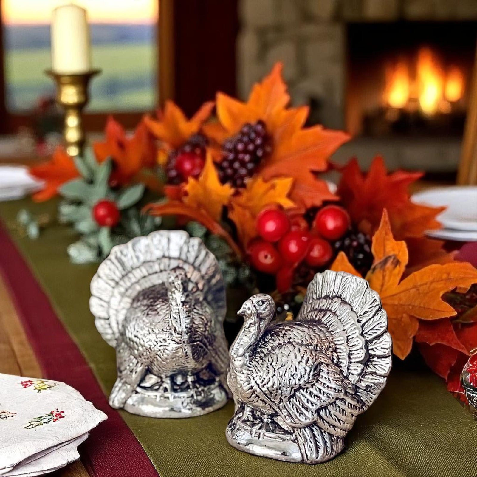 Arthur Court Game Birds Turkey Salt and Pepper Shaker