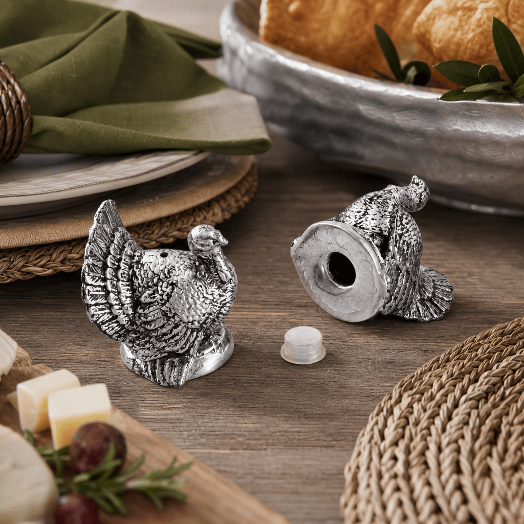 Arthur Court Game Birds Turkey Salt and Pepper Shaker