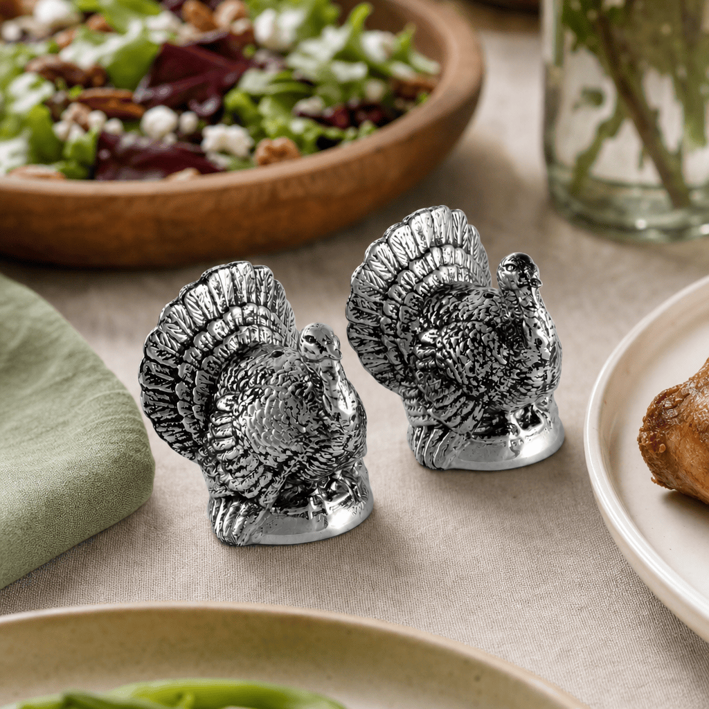 Arthur Court Game Birds Turkey Salt and Pepper Shaker