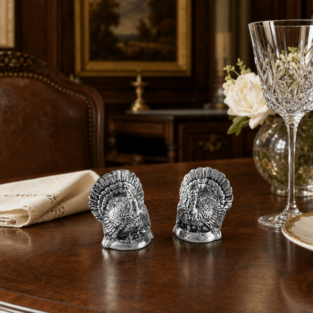 Arthur Court Game Birds Turkey Salt and Pepper Shaker