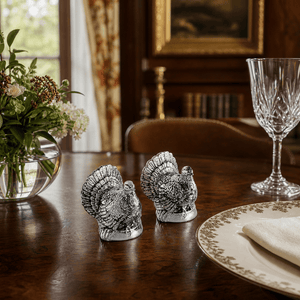 Arthur Court Game Birds Turkey Salt and Pepper Shaker
