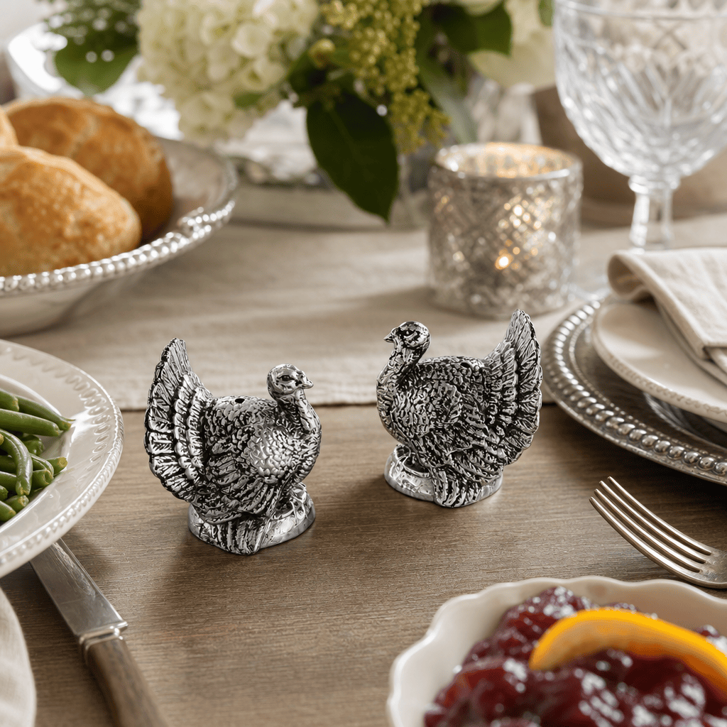 Arthur Court Game Birds Turkey Salt and Pepper Shaker