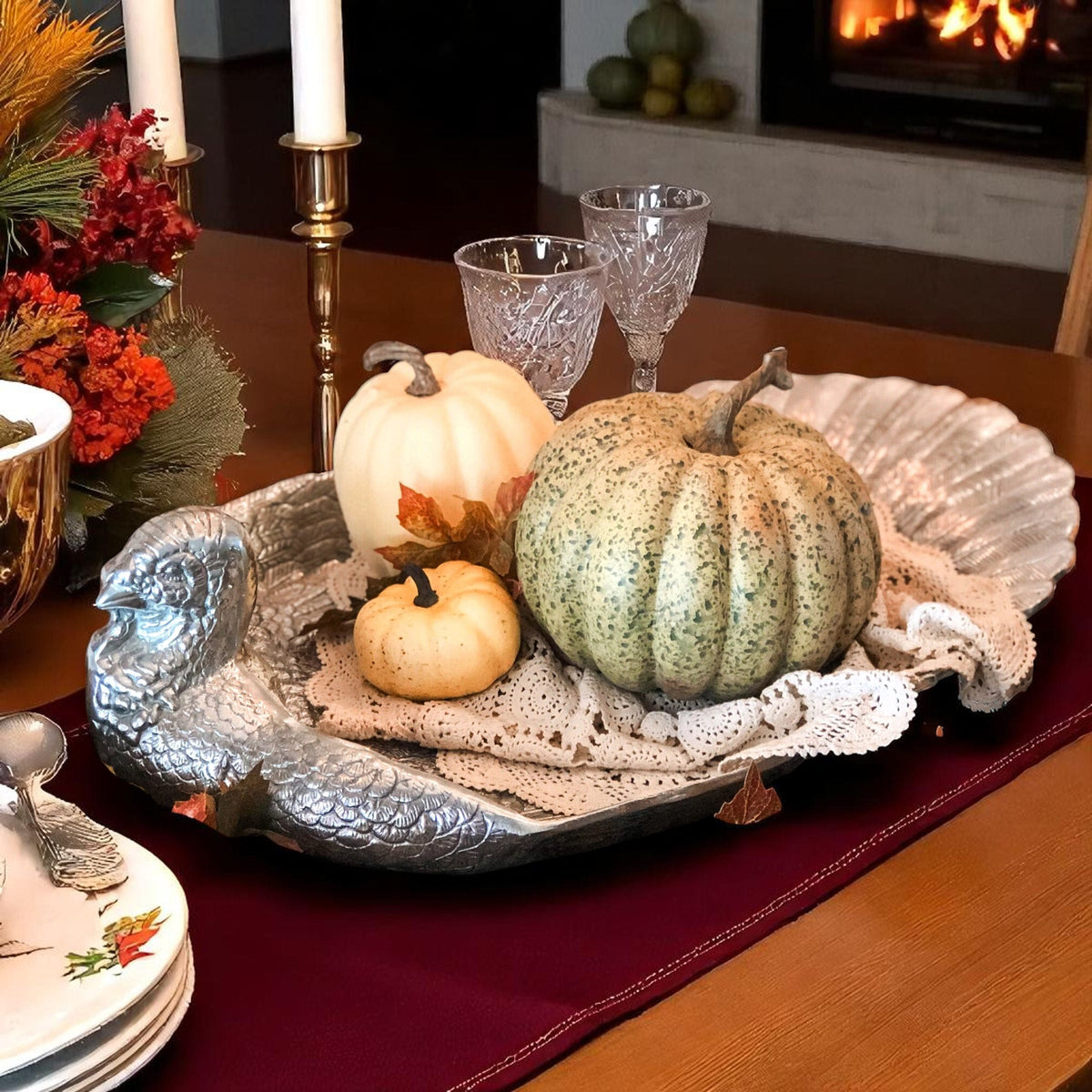 Arthur Court Game Birds Turkey Tray Large