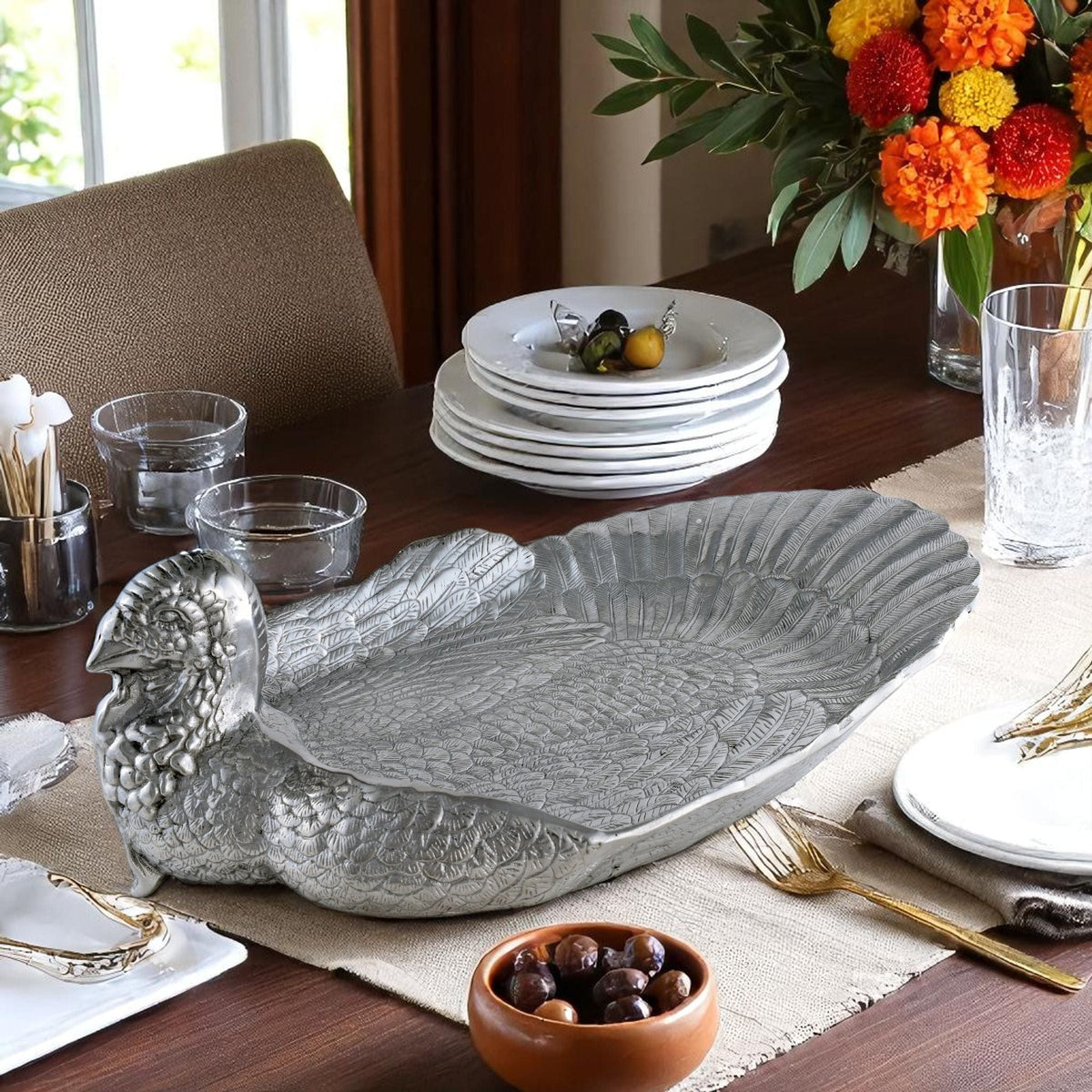 Arthur Court Game Birds Turkey Tray Large