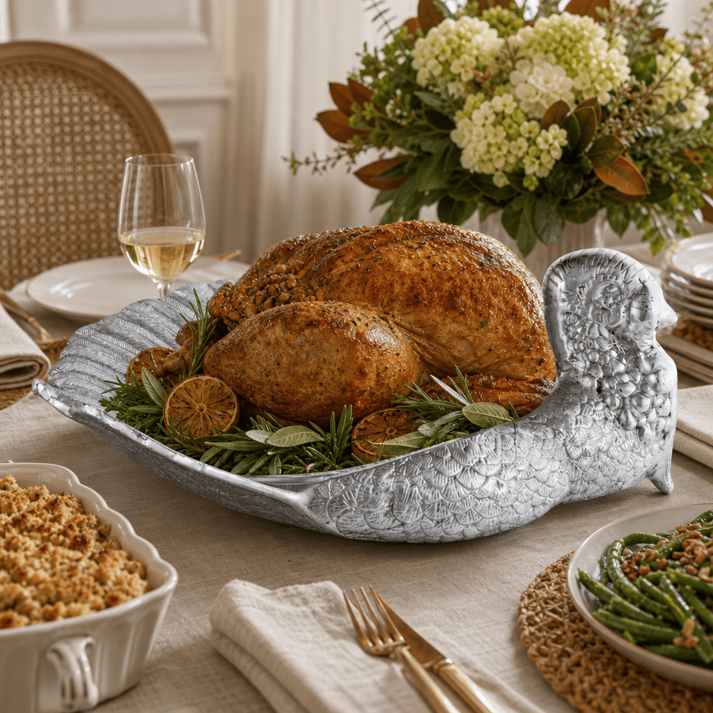 Arthur Court Game Birds Turkey Tray Large