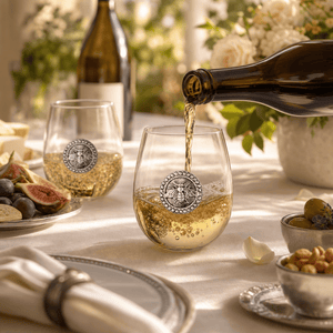 Arthur Court Garden Friends Bee Stemless Wine Glasses - Set of 4