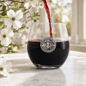 Arthur Court Garden Friends Bee Stemless Wine Glasses - Set of 4