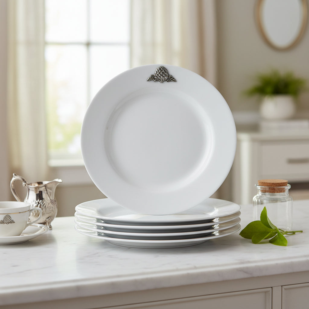 Arthur Court Grape Artichoke Melamine Lunch Plates - Set of 4