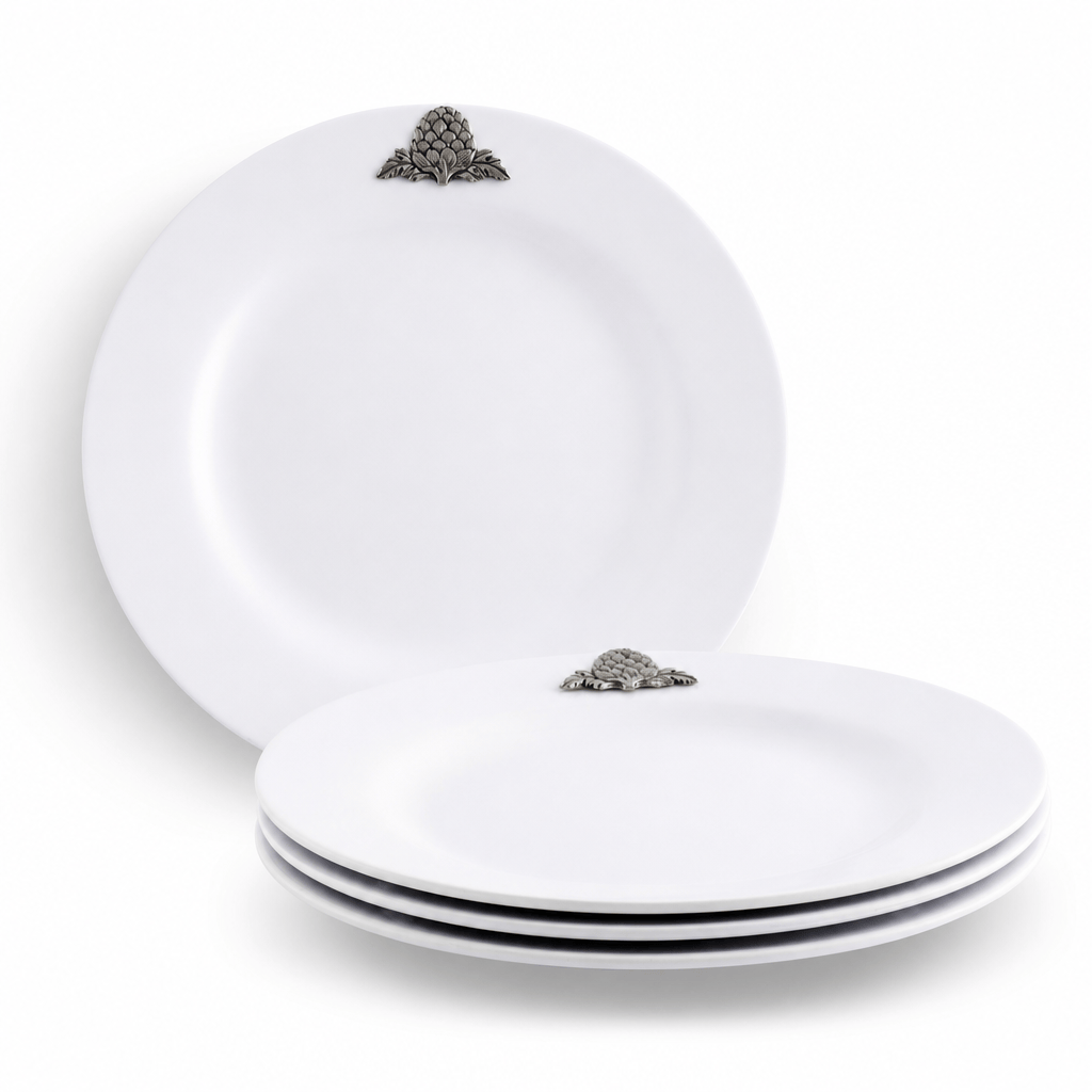 Arthur Court Grape Artichoke Melamine Lunch Plates - Set of 4