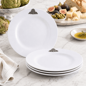 Arthur Court Grape Artichoke Melamine Lunch Plates - Set of 4