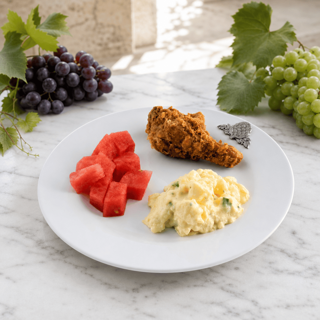 Arthur Court Grape Artichoke Melamine Lunch Plates - Set of 4