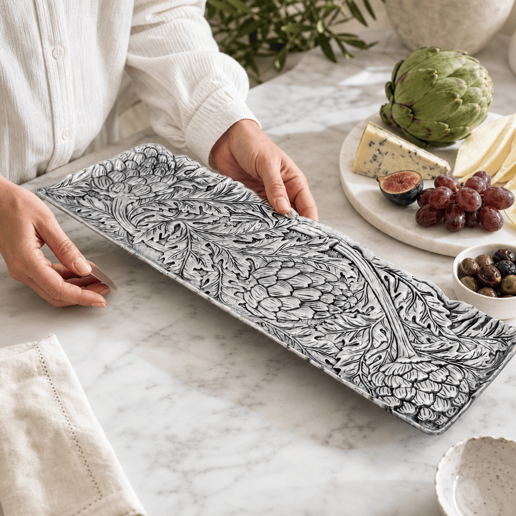 Arthur Court Grape Artichoke Oblong Tray