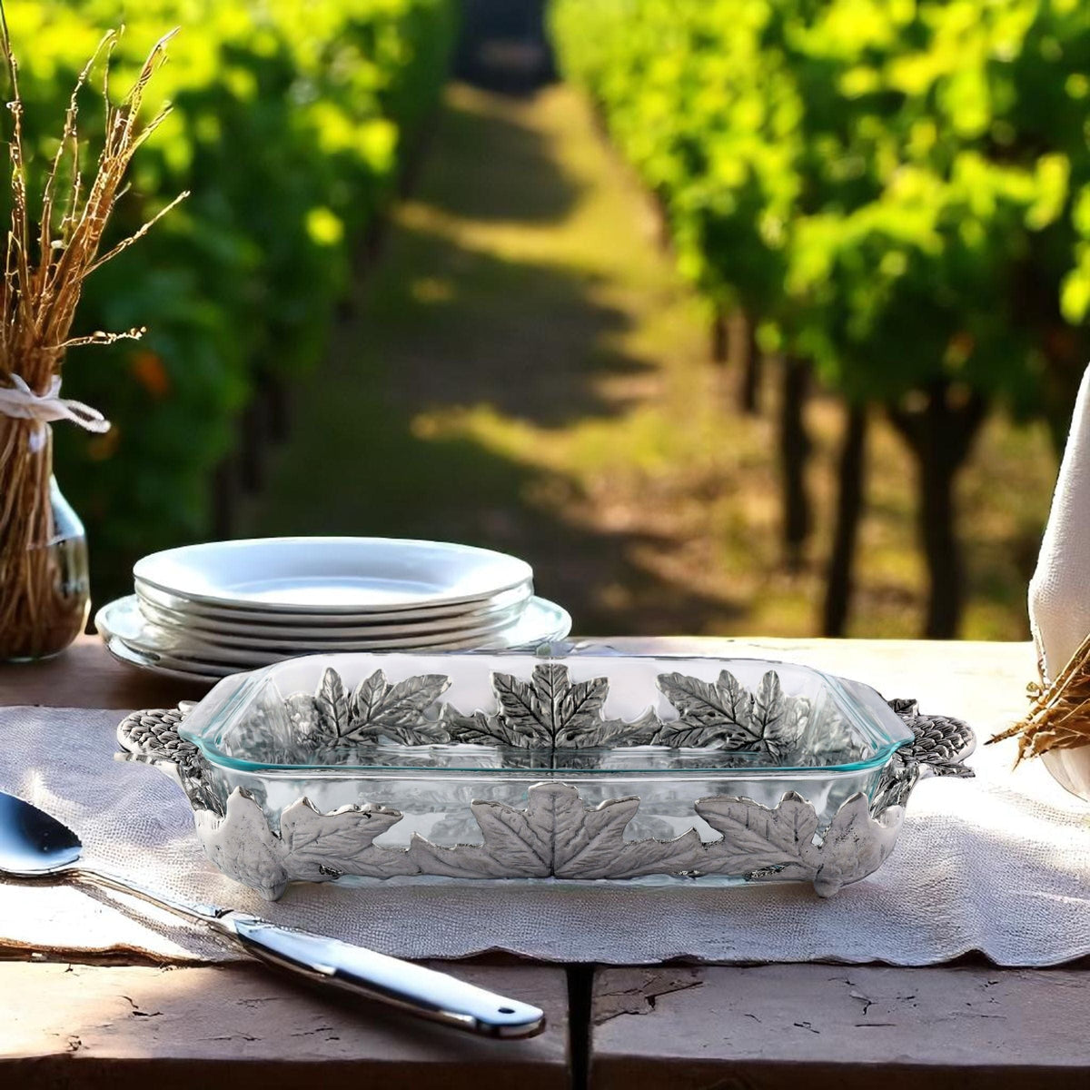 Arthur Court Grape Artichoke Pyrex Holder 3qt