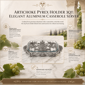 Arthur Court Grape Artichoke Pyrex Holder 3qt