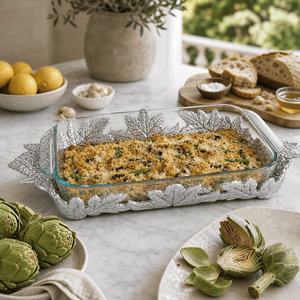 Arthur Court Grape Artichoke Pyrex Holder 3qt