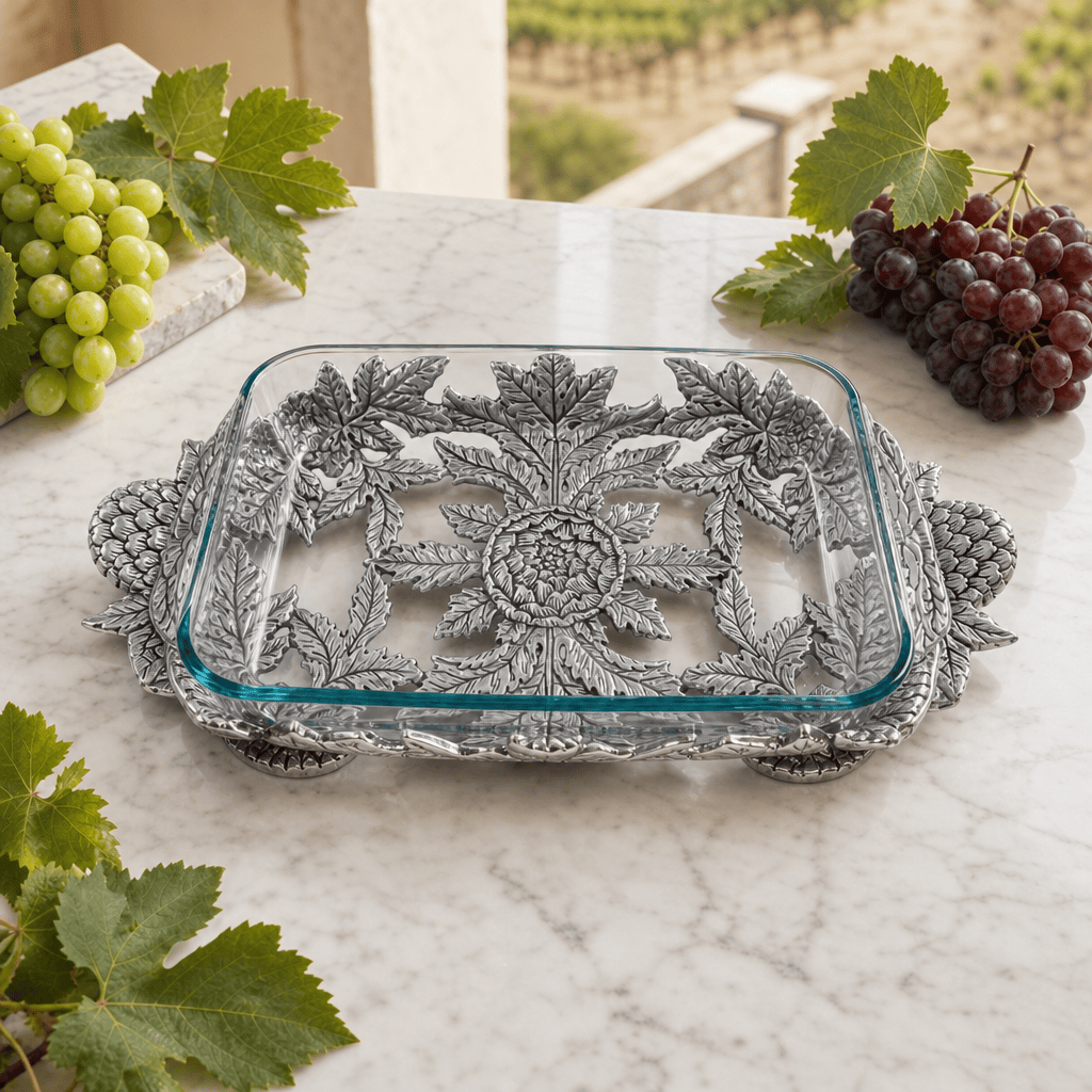 Arthur Court Grape Artichoke Pyrex Holder 3qt
