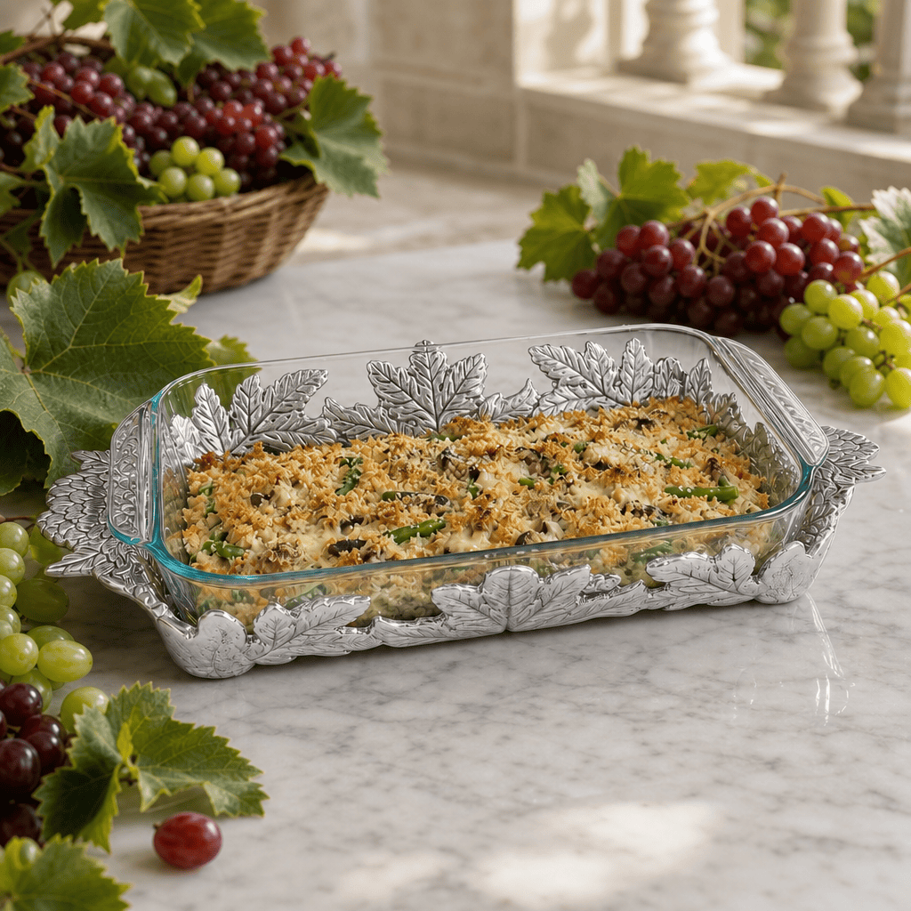 Arthur Court Grape Artichoke Pyrex Holder 3qt