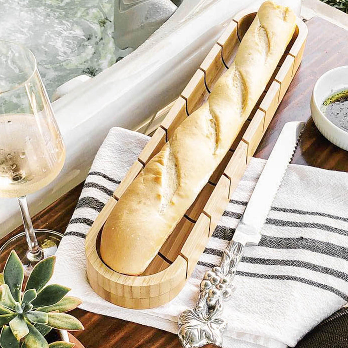 Arthur Court Grape Baguette Board with Grape Bread Knife