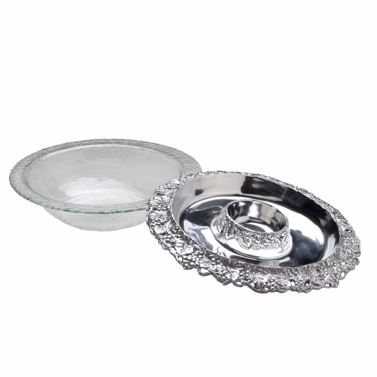 Arthur Court Grape Chilling Appetizer and Seafood Serving Bowl - Grape Pattern