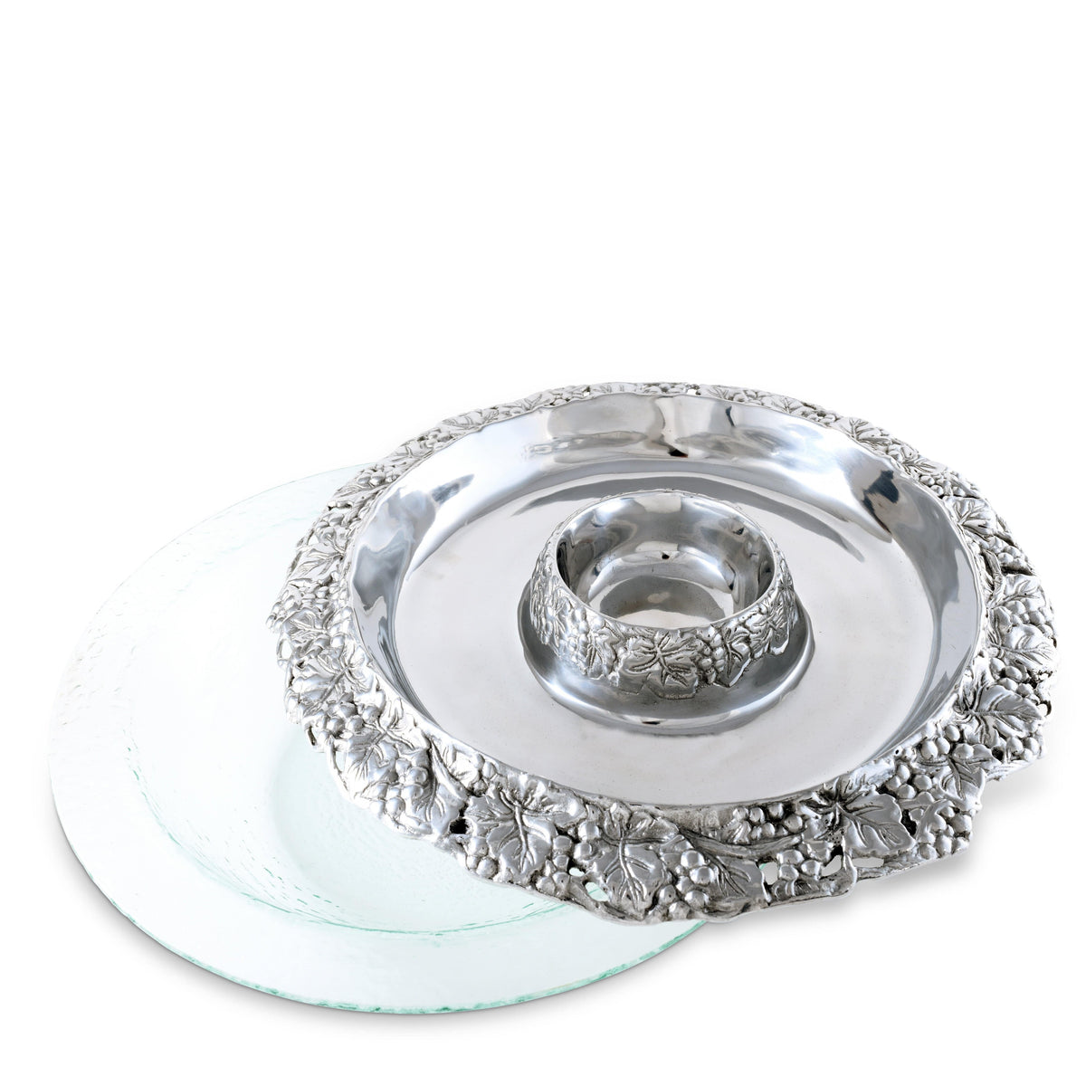 Arthur Court Grape Chilling Appetizer and Seafood Serving Bowl - Grape Pattern