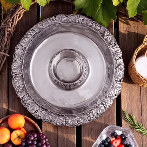 Arthur Court Grape Chilling Appetizer and Seafood Serving Bowl - Grape Pattern