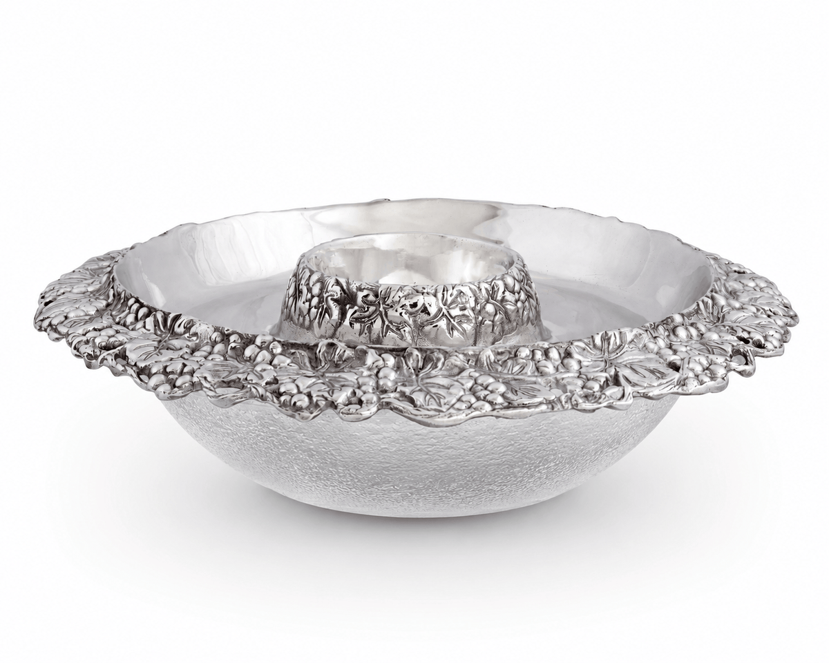 Arthur Court Grape Chilling Appetizer and Seafood Serving Bowl - Grape Pattern